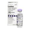 Lantus vials for insulin therapy, designed for the management of diabetes. Each vial contains long-acting insulin glargine to help control blood sugar levels