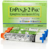 EpiPen Jr (epinephrine) auto-injector packaging for emergency allergic reactions, essential for allergy management available to buy online.