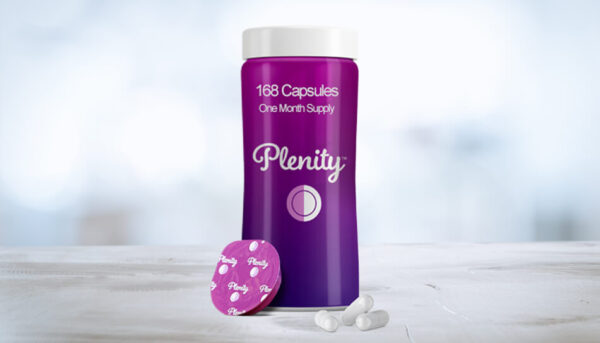 Plenity packaging for weight management support, helping to enhance feelings of fullness available to buy online.